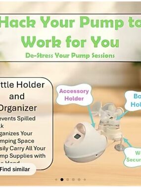 Portable White Breast Pump Bottle Holder and Organizer